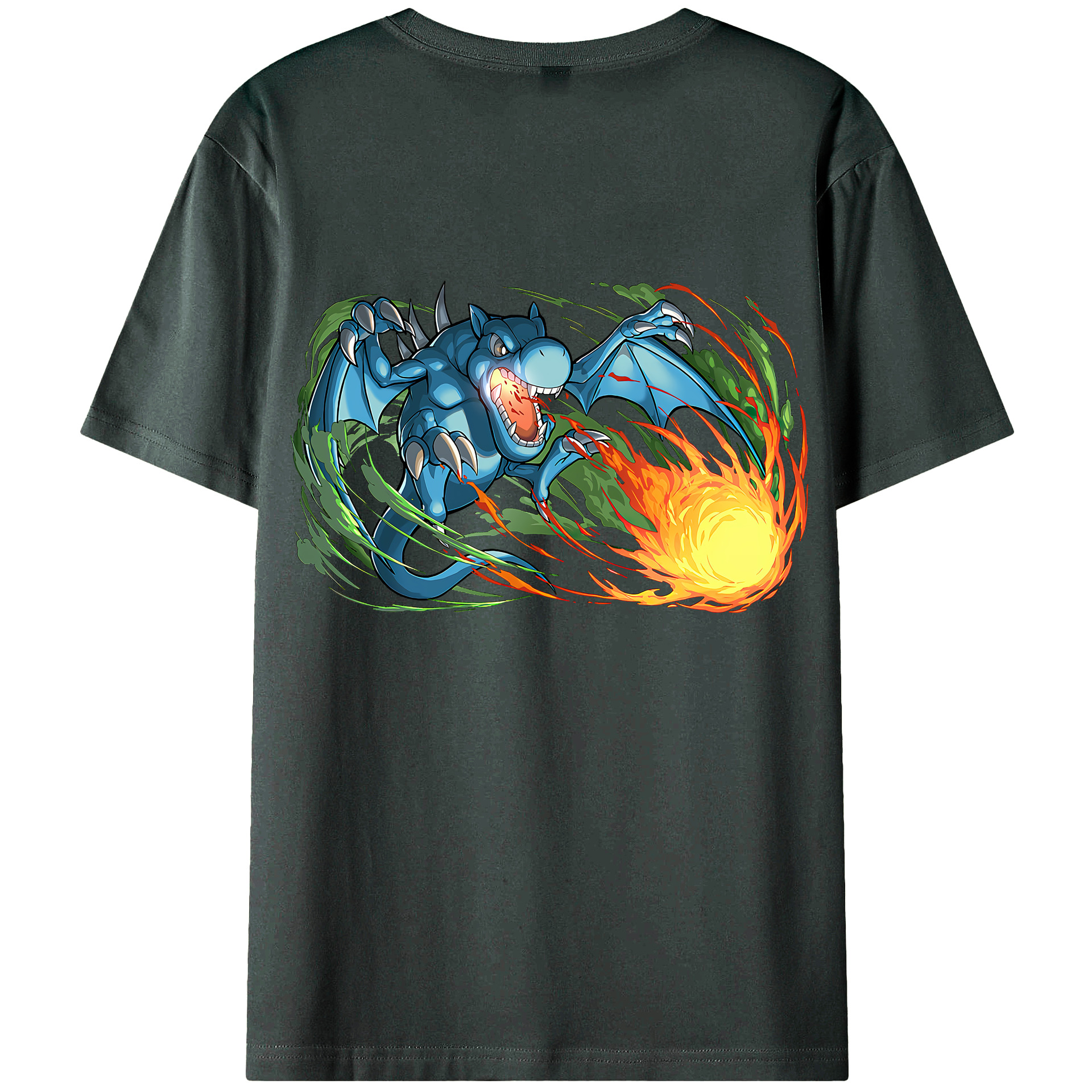 （画像用） 遊☆戯☆王 Yu-Gi-Oh! 綿100％ メンズ半袖Tシャツ（バックプリント） 通気性